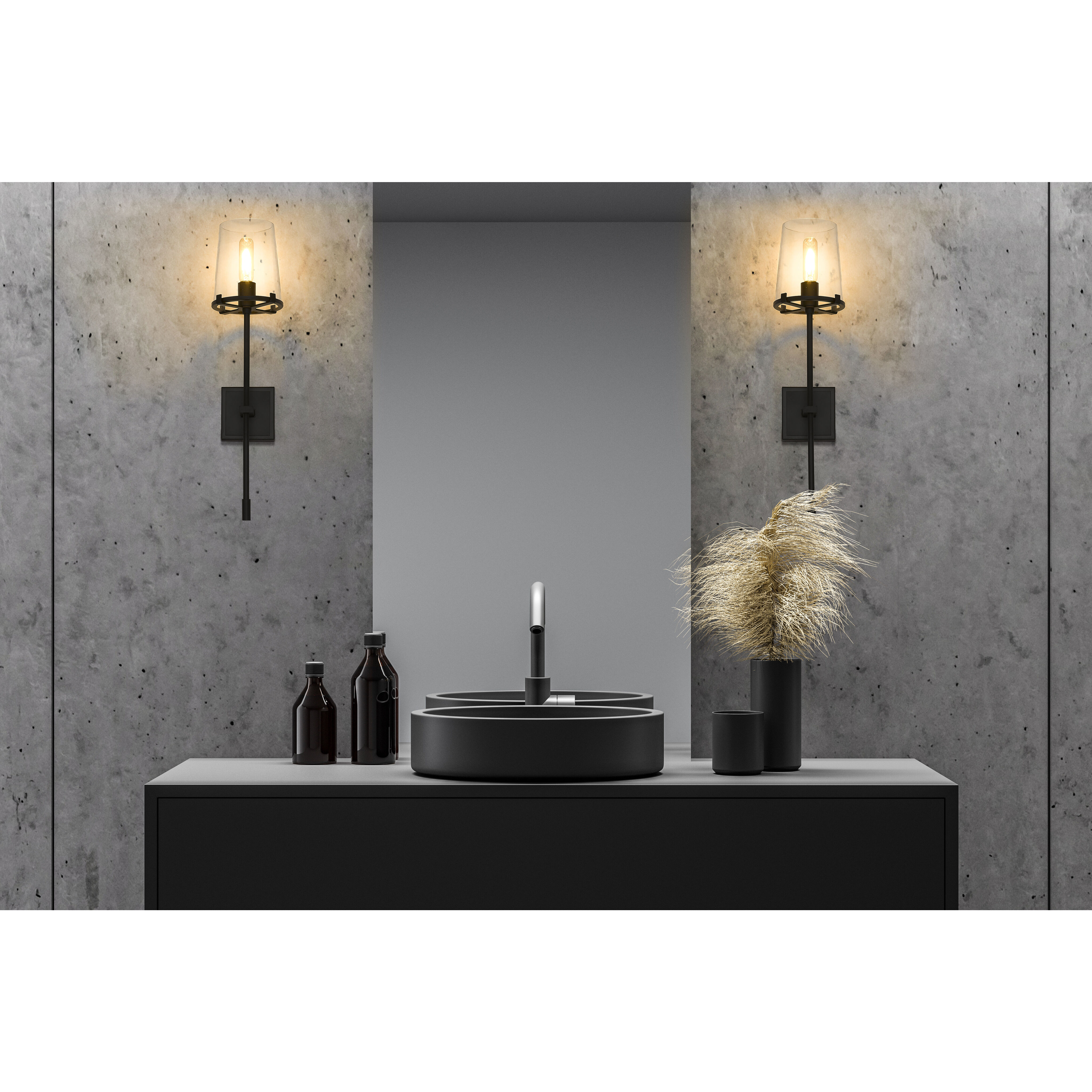 Callista 1 Light 6.5 inch Matte Black Wall Sconce Wall Light