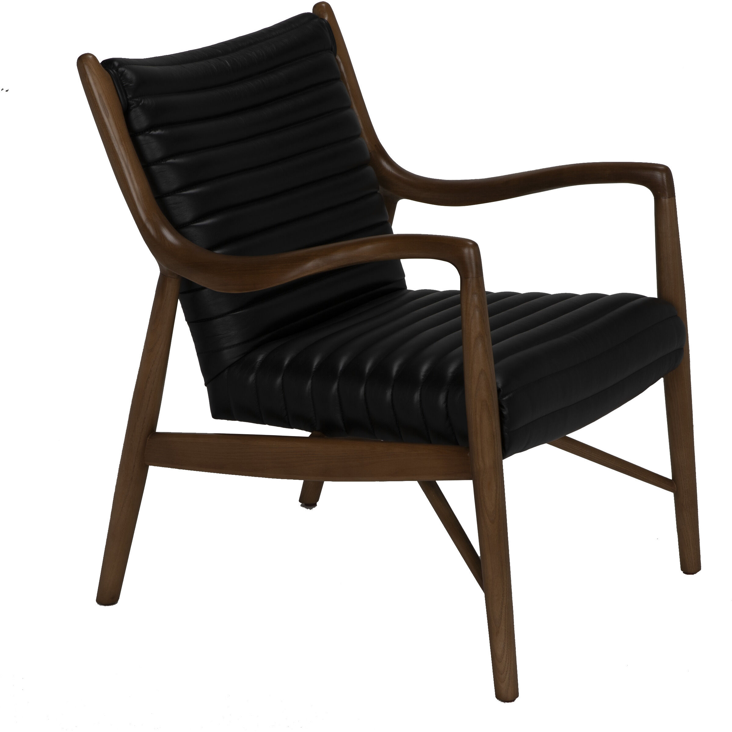 Elton Dark Walnut and Onyx Black Occasional Chair