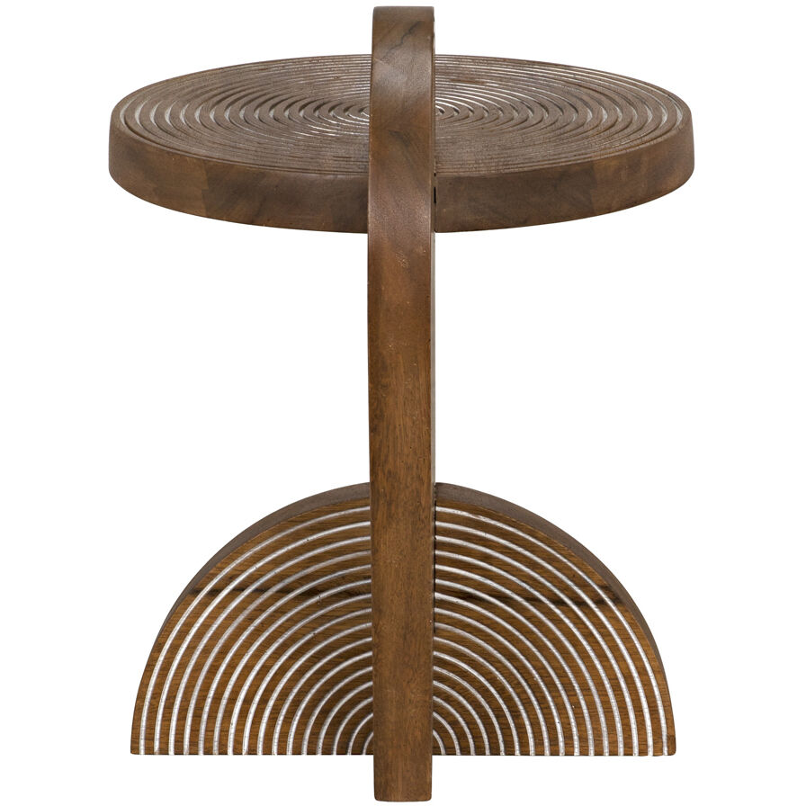 Saturn 29 X 28 inch Dark Walnut Side Table
