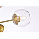 Briggs 3 Light 26 inch Brass Flush Mount Ceiling Light