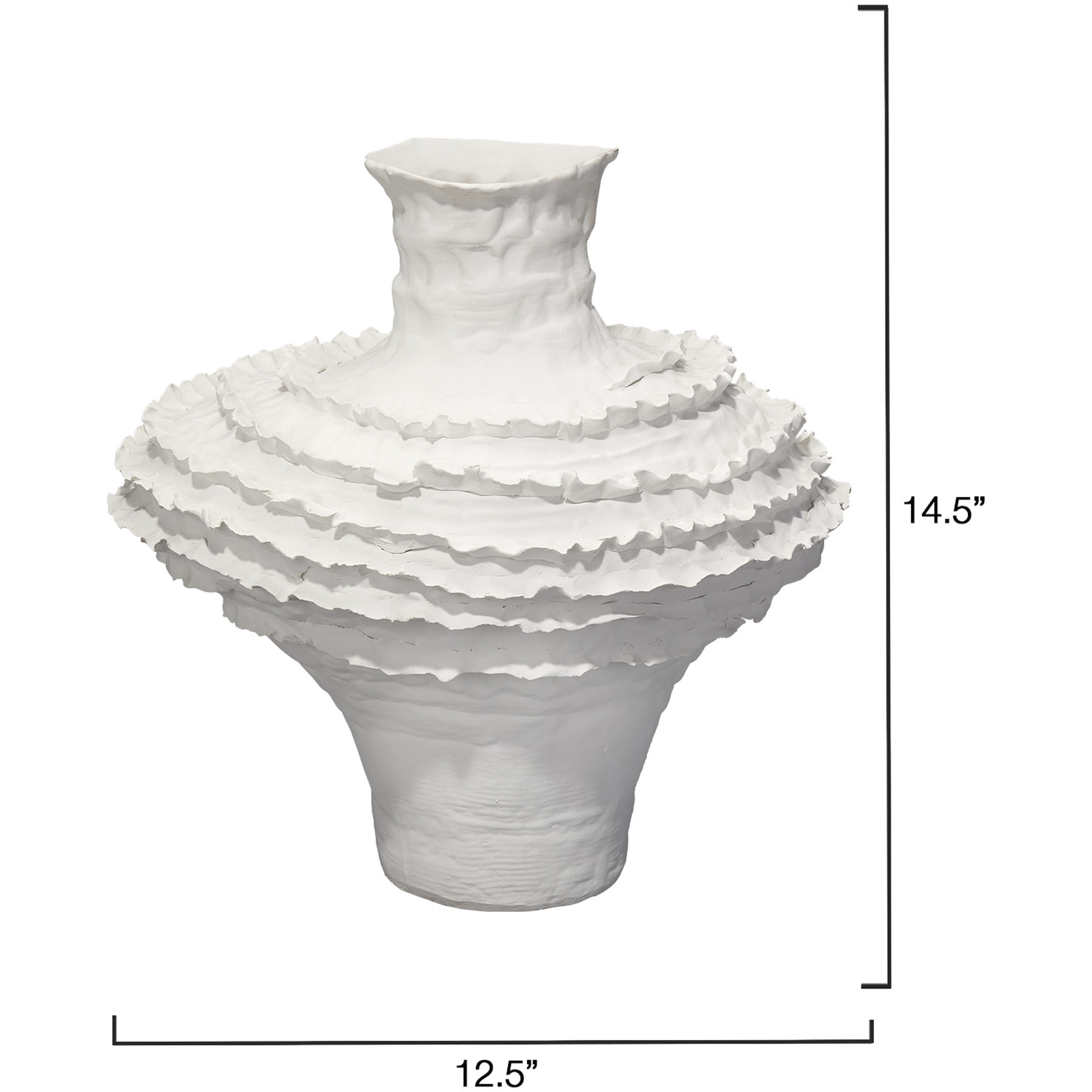 Ruffle 14.5 X 12.5 inch Vase