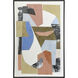 Cameron Multi - White and Black and Tan and Blue and Rose Wall Art