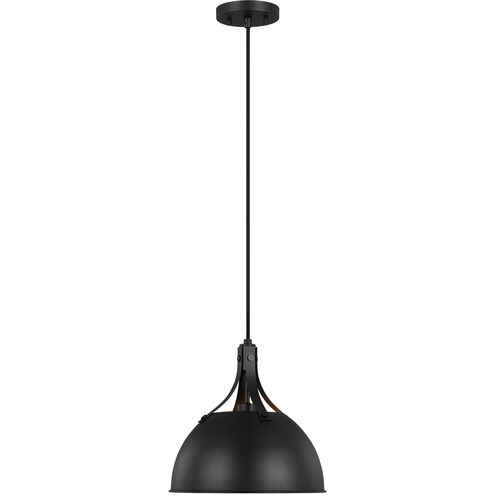 Rockland 1 Light 11.75 inch Midnight Black Pendant Ceiling Light
