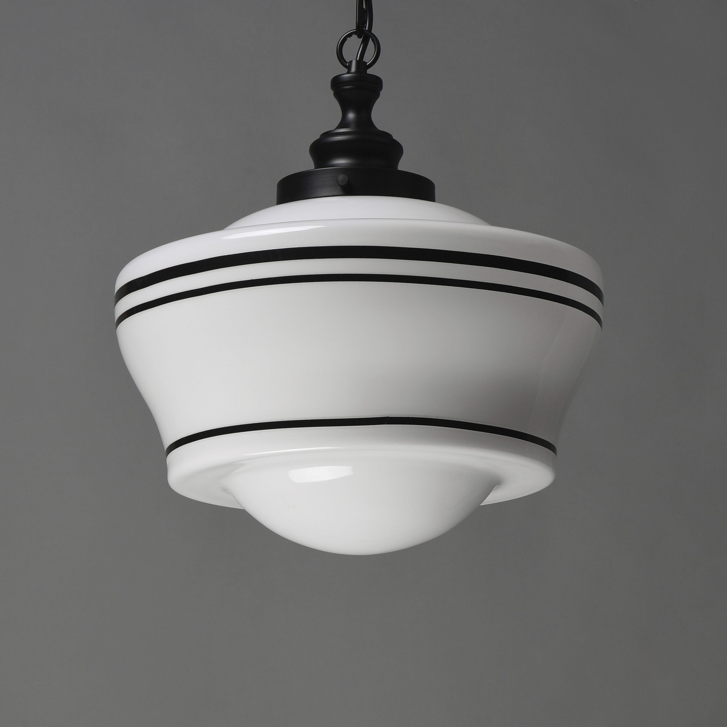 Eureka 1 Light 15.75 inch Black Single Pendant Ceiling Light