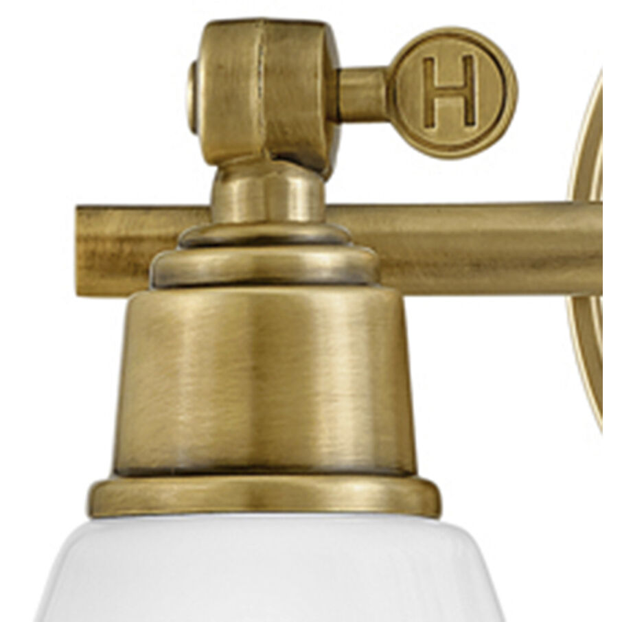 Arti 2 Light 16 inch Heritage Brass Vanity Light Wall Light