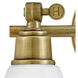 Arti 2 Light 16 inch Heritage Brass Vanity Light Wall Light