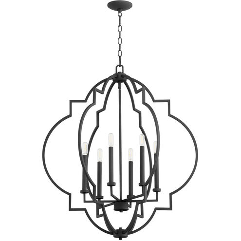Dublin 6 Light 30 inch Noir Pendant Ceiling Light
