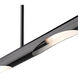 Acra 3 Light 36 inch Black Chrome Linear Chandelier Ceiling Light