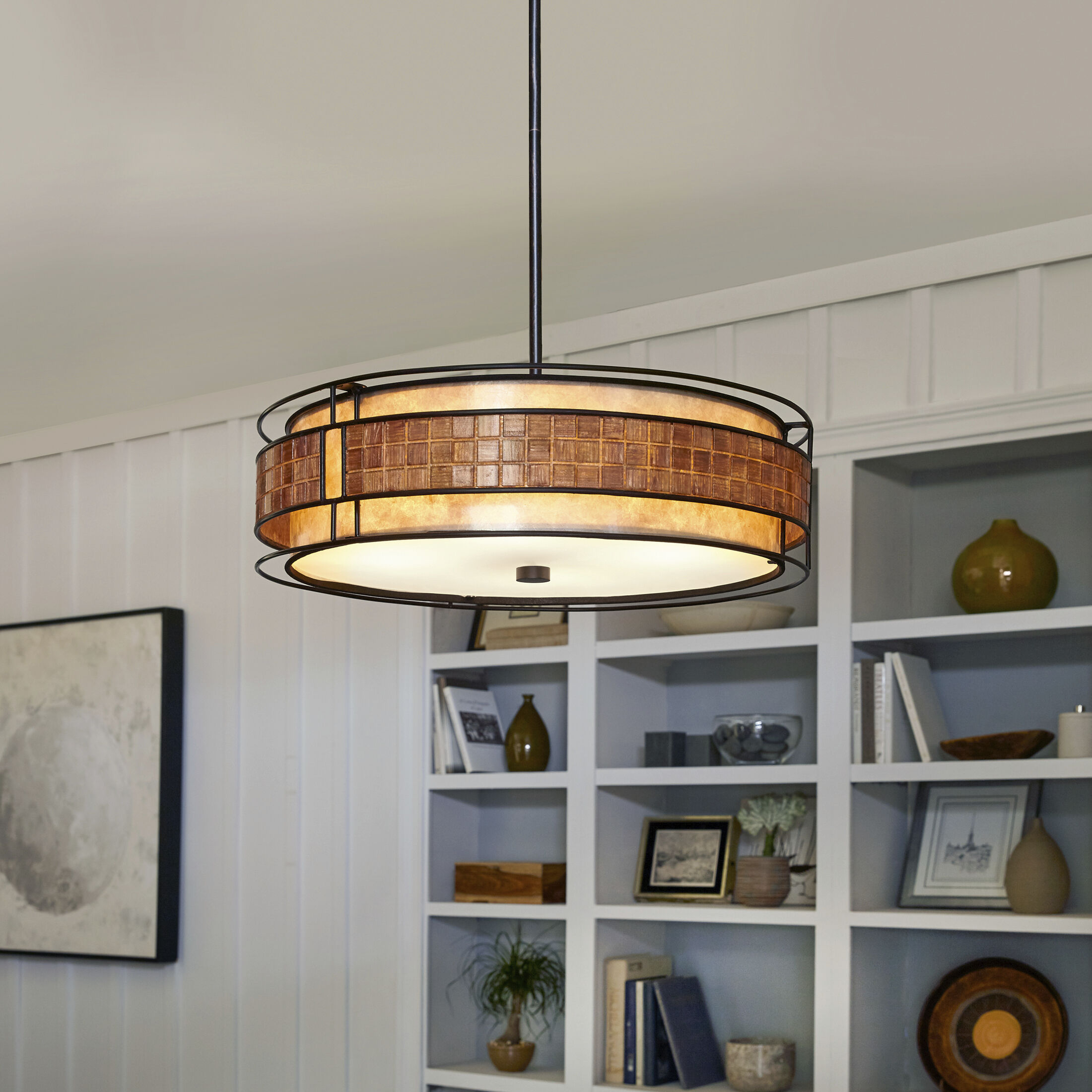 Laguna 4 Light 22 inch Renaissance Copper Pendant Ceiling Light, Naturals