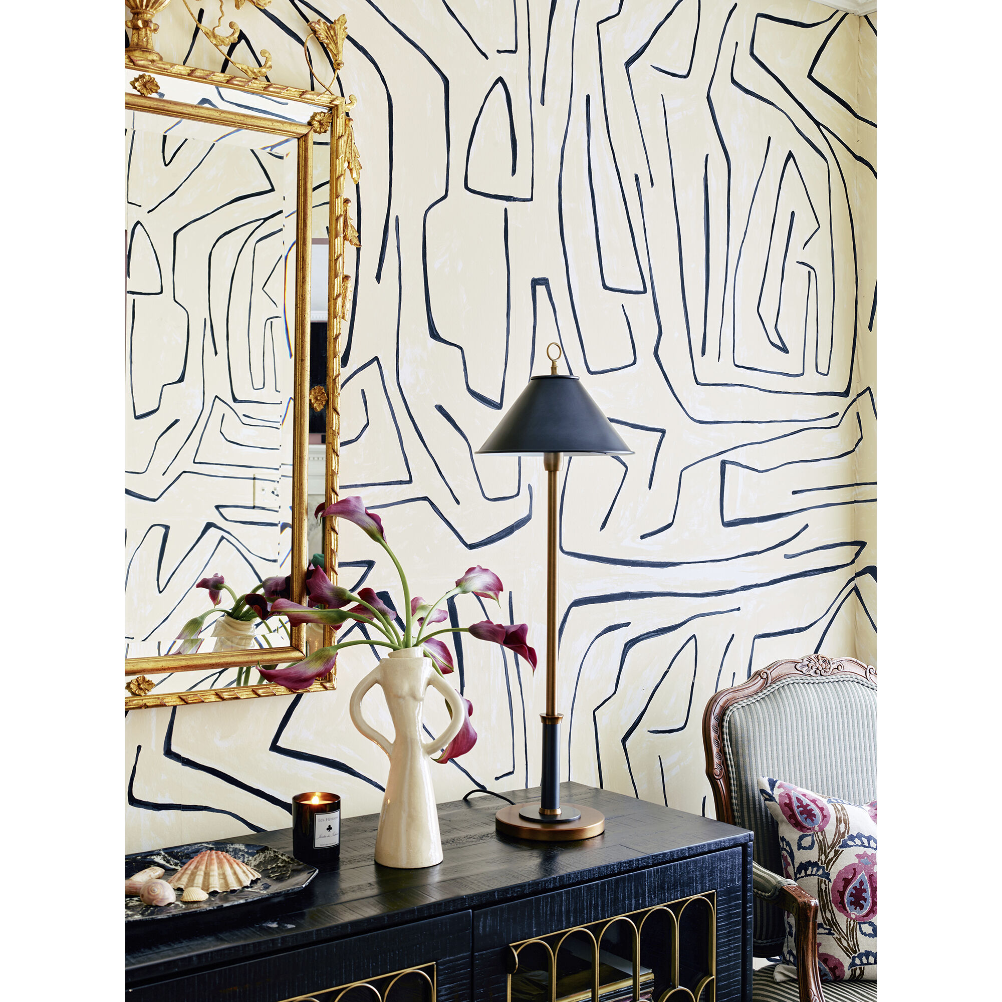 Aaron 31 inch 60 watt Warm Brass with Deep Patina Bronze Table Lamp Portable Light