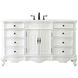 Danville 60 X 21 X 36 inch Antique White Vanity Sink Set