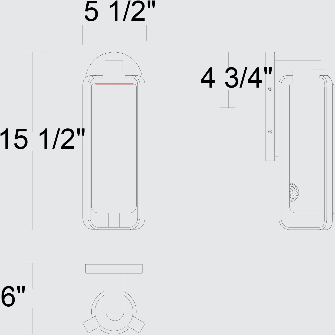 Clover LED 15.5 inch Sand Black Outdoor Wall Sconce