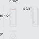Clover LED 15.5 inch Sand Black Wall Sconce