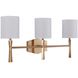 Chatham 3 Light 23 inch Satin Brass Vanity Light Wall Light