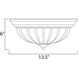 Essentials - 583x 2 Light 13.5 inch Pewter Flush Mount Ceiling Light