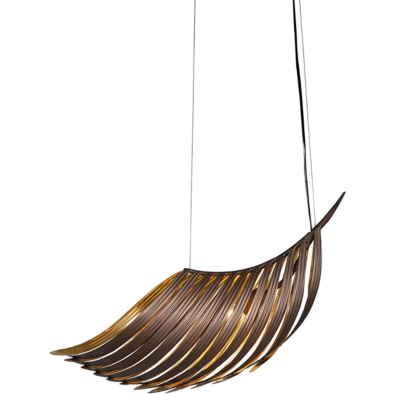 Palmera LED 30 inch Soft Bronze and  Gold Pendant Ceiling Light