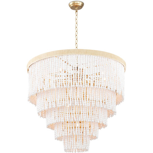 Coastal Living Waterfall 13 Light 32 inch White Chandelier Ceiling Light