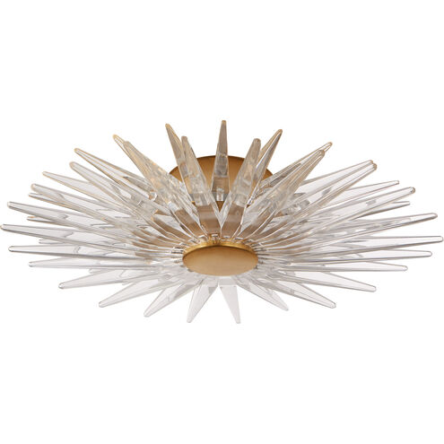 Chapman & Myers Quincy2 LED 17.25 inch Antique-Burnished Brass Flush Mount Ceiling Light, Small