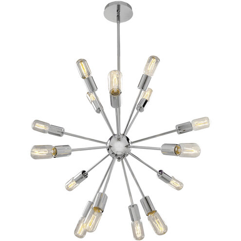 Flux 16 Light 24 inch Chrome Pendant Ceiling Light