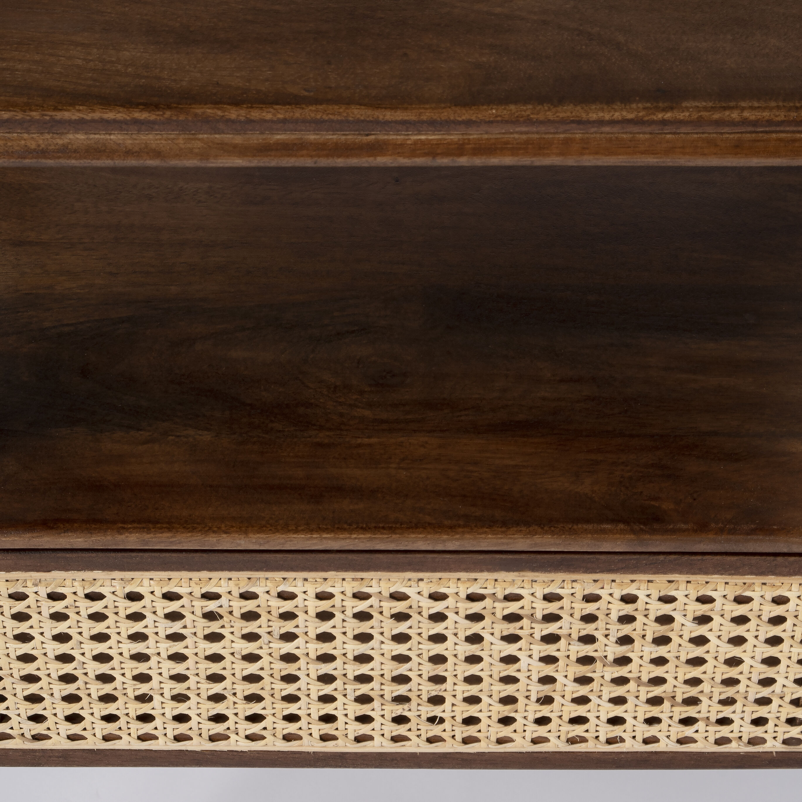 Vardo 1 Drawer Cane Nightstand in Multi