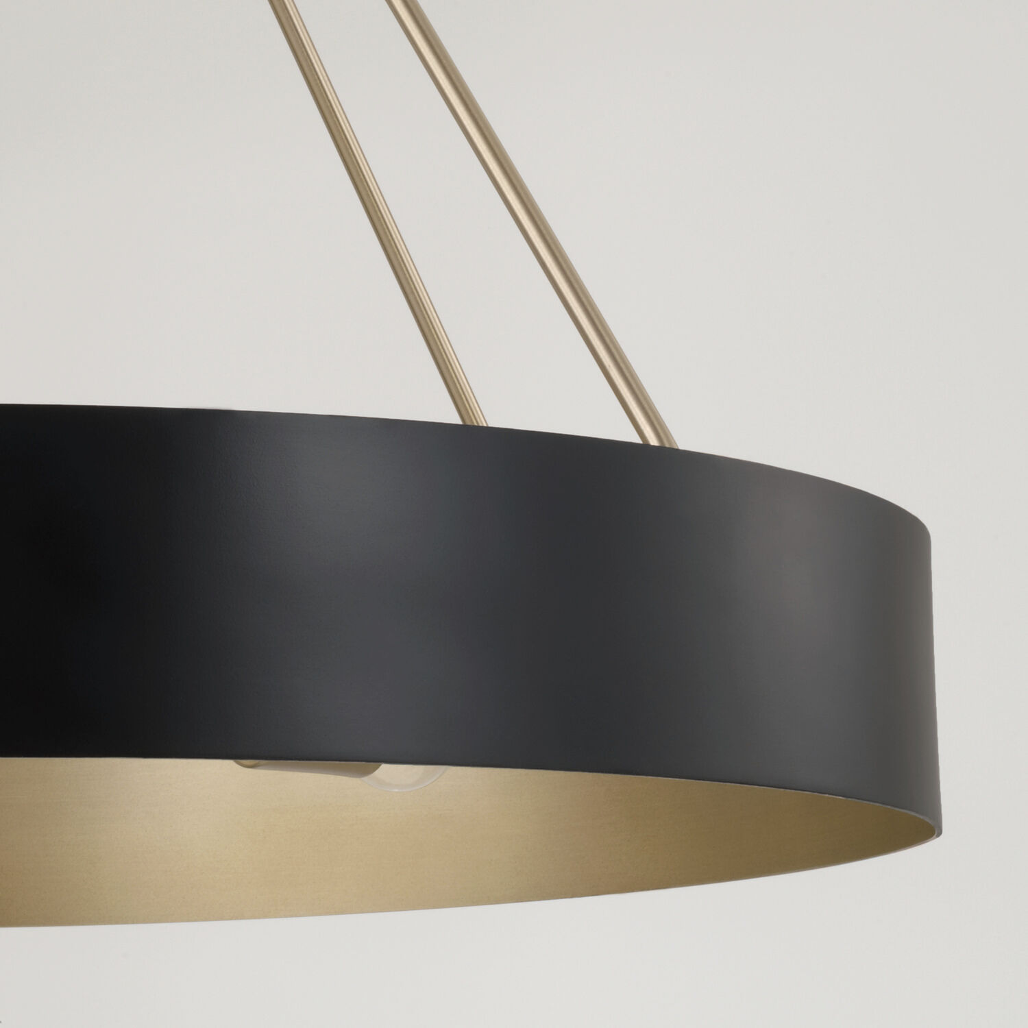 Weller 4 Light 27.5 inch Matte Brass and Black Chandelier Ceiling Light