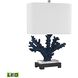 Cape Sable 26 inch 9.50 watt Navy with Clear Table Lamp Portable Light in LED, 3-Way