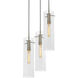 Vista 3 Light 18 inch Satin Nickel Multi-light Pendant Ceiling Light