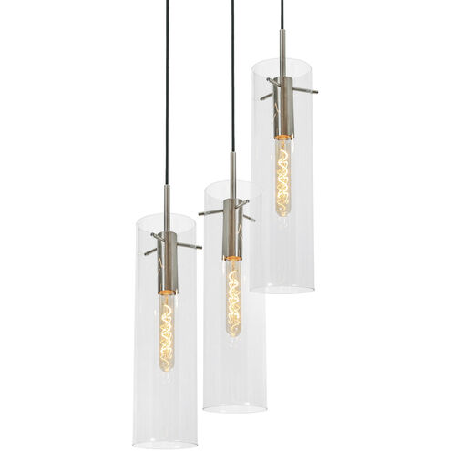 Vista 3 Light 18 inch Satin Nickel Multi-light Pendant Ceiling Light