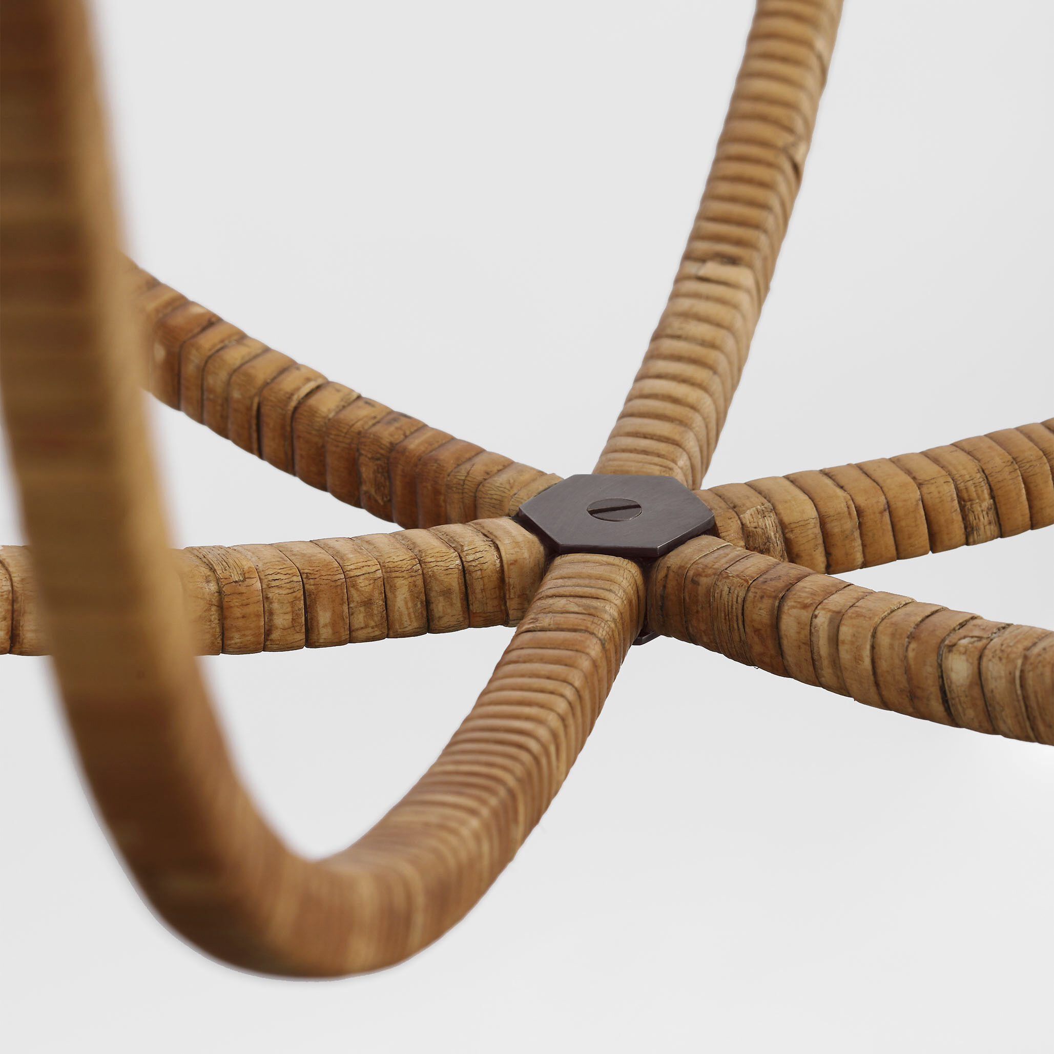 Chapman & Myers Biscayne LED 45.75 inch Bronze and Natural Rattan Wrapped Chandelier Ceiling Light, Extra Large