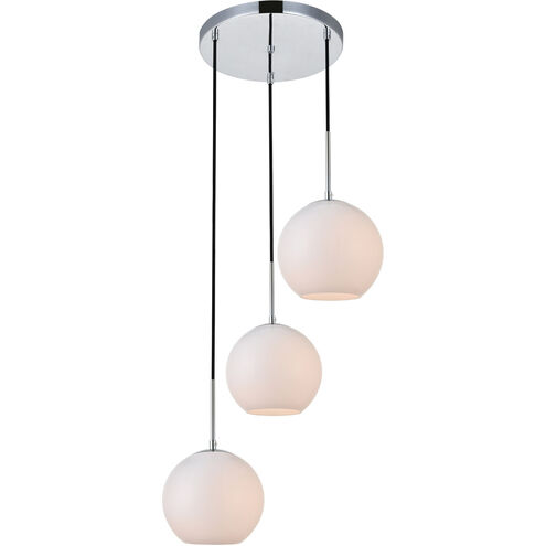 Baxter 3 Light 18.1 inch Chrome Pendant Ceiling Light