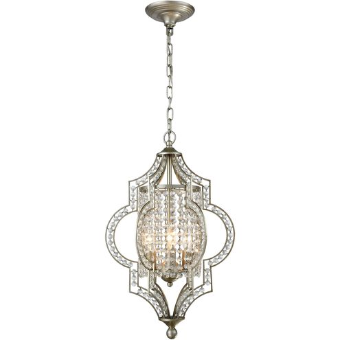Gabrielle 3 Light 14 inch Aged Silver Chandelier Ceiling Light in Standard
