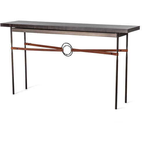 Equus 60 X 14 inch Bronze with Natural Iron Console Table, Wood Top