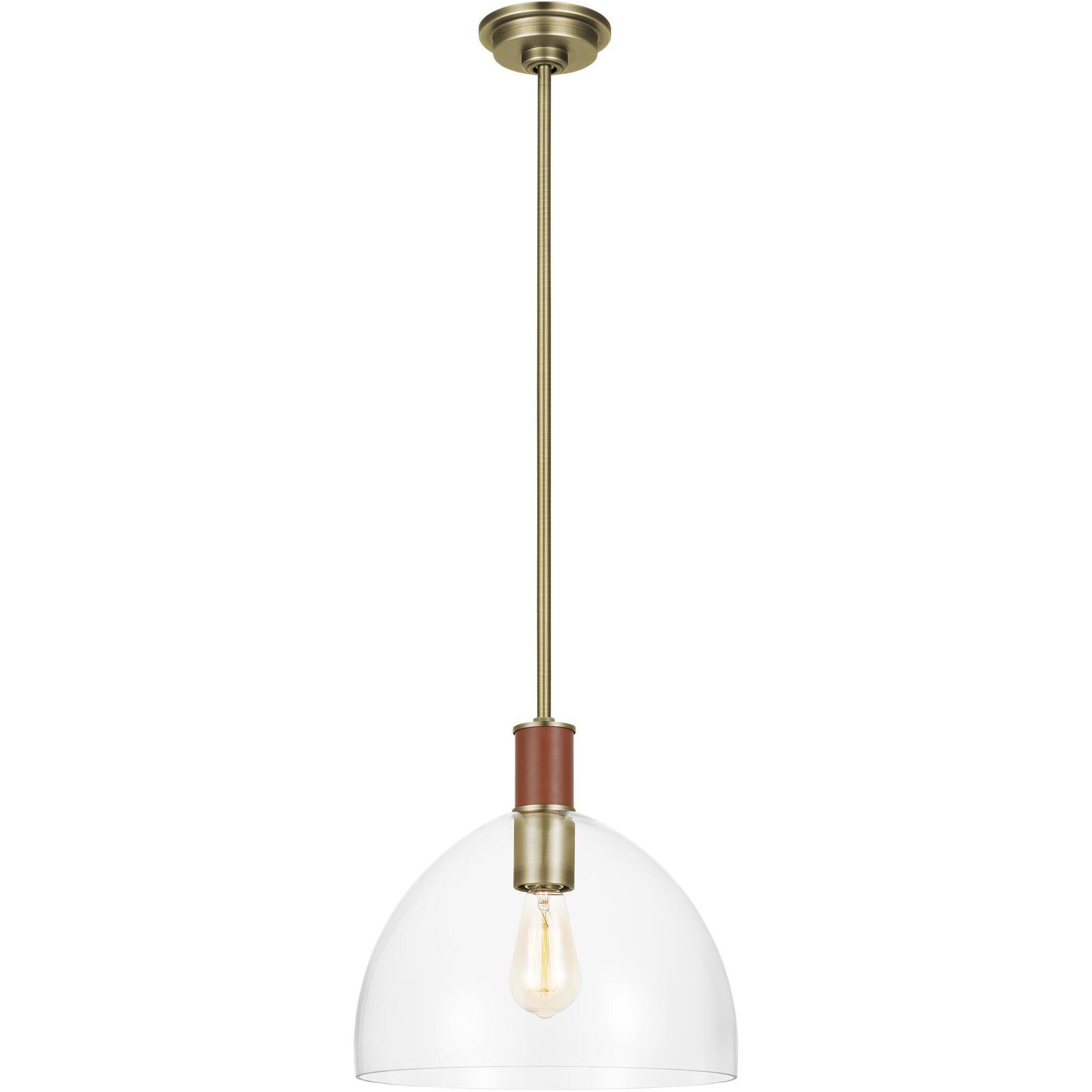 Hadley Pendant Ceiling Light in Time Worn Brass