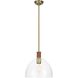 Hadley 1 Light 13 inch Time Worn Brass Pendant Ceiling Light