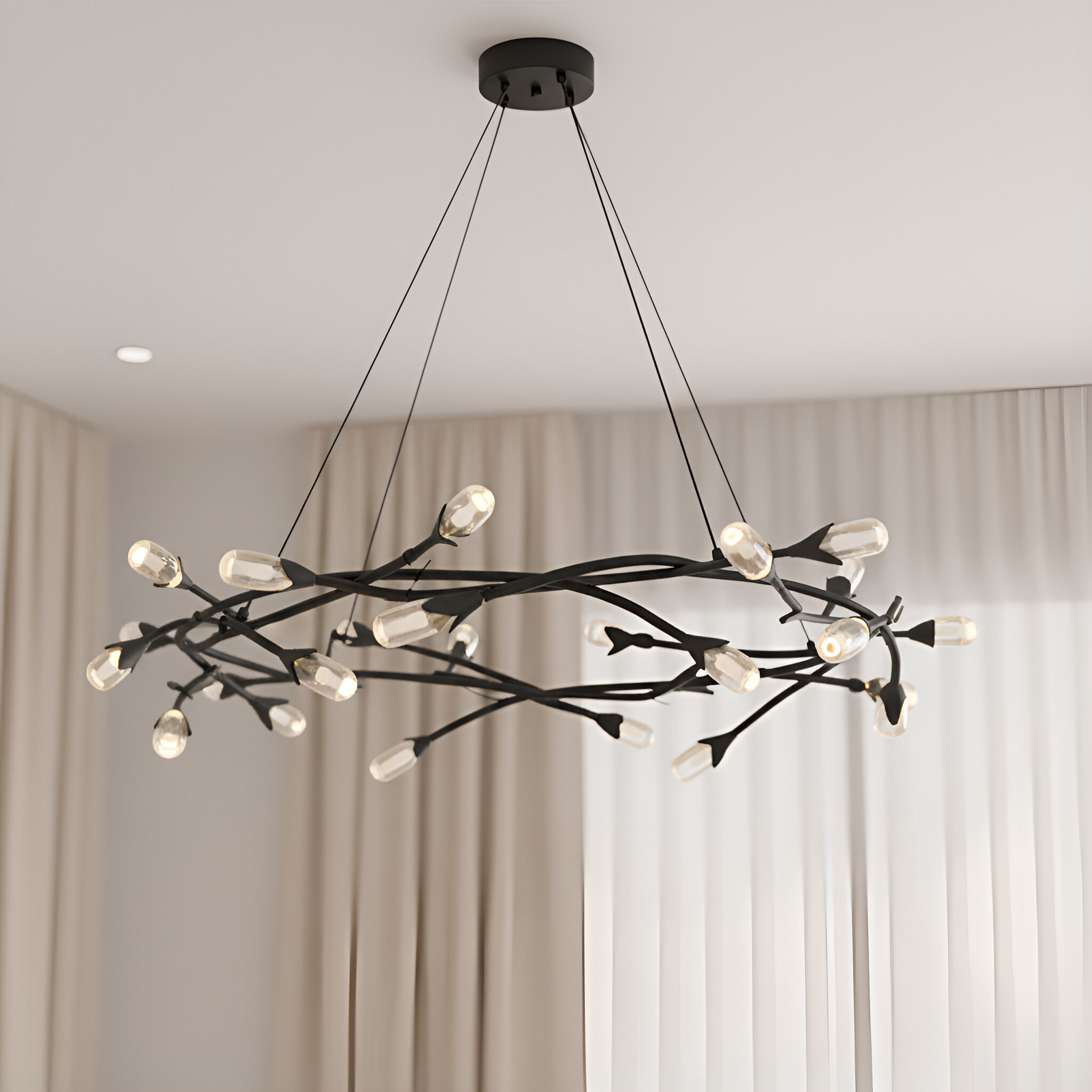 Cora Pendant Ceiling Light in Matte Black