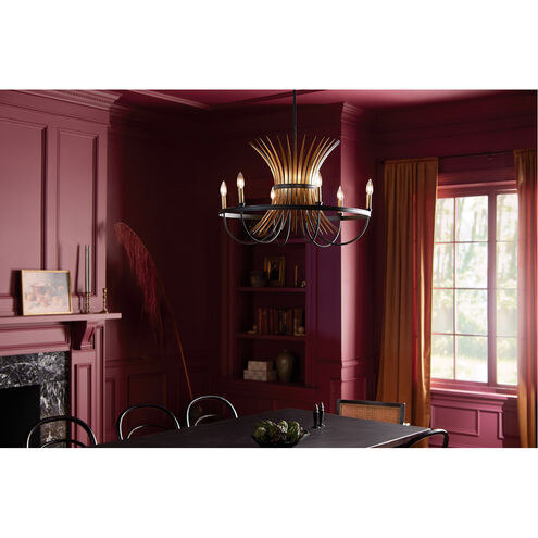 Homestead Baile 6 Light 29 inch Black Chandelier Ceiling Light, Baile