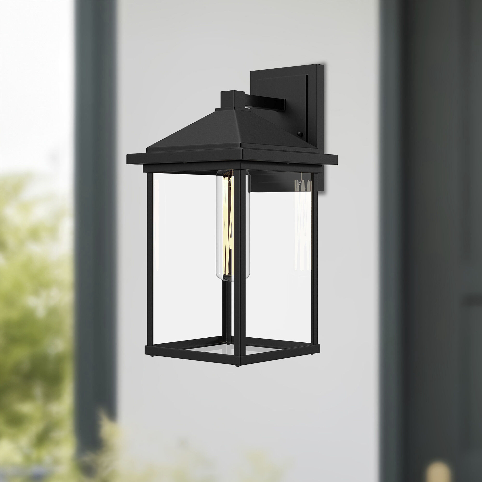 Alora Mood Larchmont 1 Light 12.5 inch Textured Black Exterior Wall Sconce