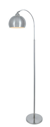 Palesa 66 inch 100.00 watt Polished Steel Floor Lamp Portable Light