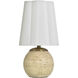 Rosalind 12 inch 40 watt Polished Brass and Natural Beige Table Lamp Portable Light