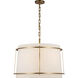 Carrier and Company Callaway LED 24.5 inch Hand-Rubbed Antique Brass Hanging Shade Ceiling Light, Large