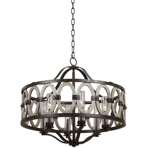 Belmont 6 Light 28 inch Florence Gold Pendant Ceiling Light