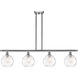 Ballston Athens Water Glass LED 48 inch Brushed Satin Nickel Island Light Ceiling Light