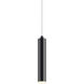 Micro Tube LED 2 inch Satin Black Pendant Ceiling Light 