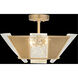 Crownstone 4 Light 23 inch Gold Semi-Flush Mount Ceiling Light in Metal Mesh