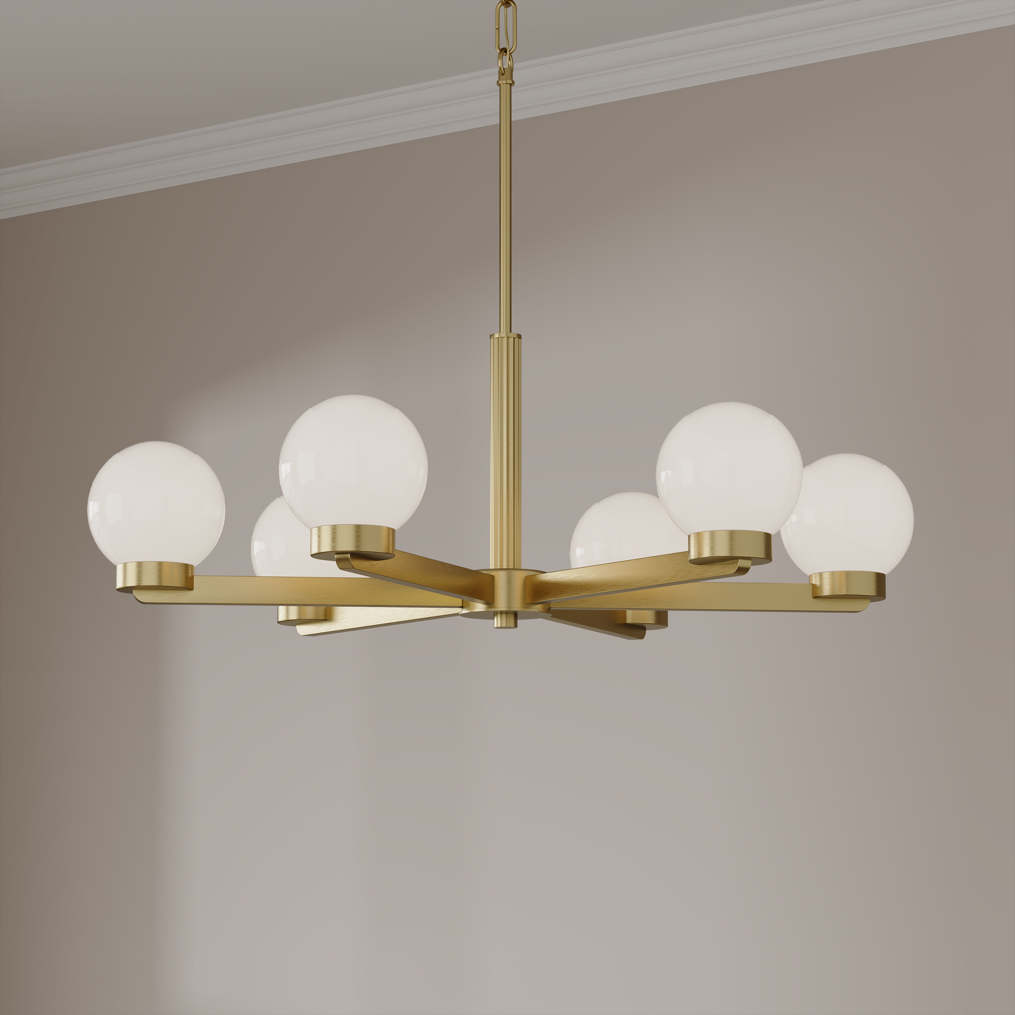 Ardeva 6 Light 28 inch Vintage Brass Chandelier Ceiling Light
