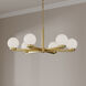 Ardeva 6 Light 28 inch Vintage Brass Chandelier Ceiling Light