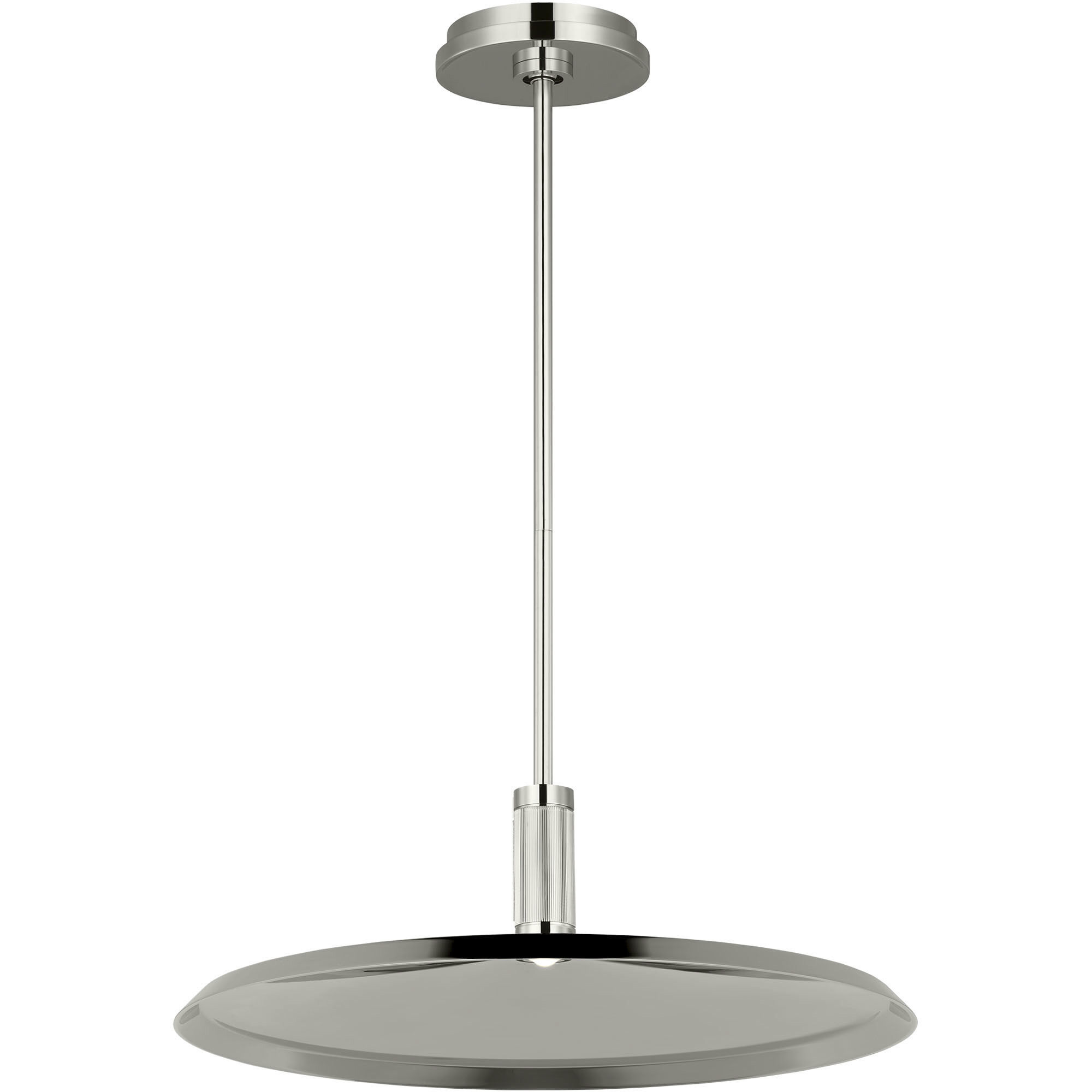 Avroko Saucer Direct LED 18 inch Polished Nickel Pendant Ceiling Light