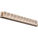 Tessera LED 38 inch Novel Brass with Dark Oak Vanity Light Wall Light in 2700K LED, Wave Cast, Large