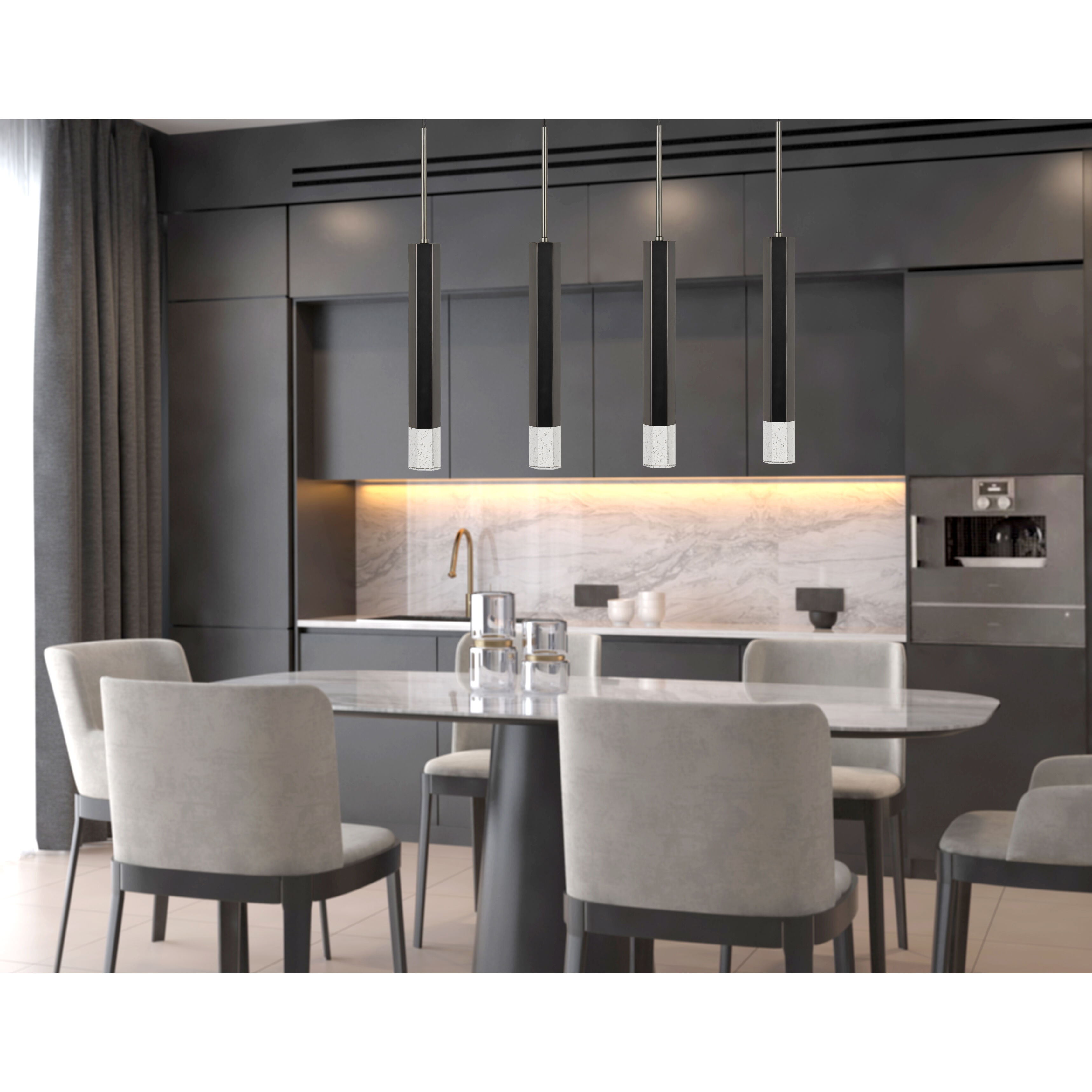 Troy LED 5 inch Gun Metal Pendant Ceiling Light