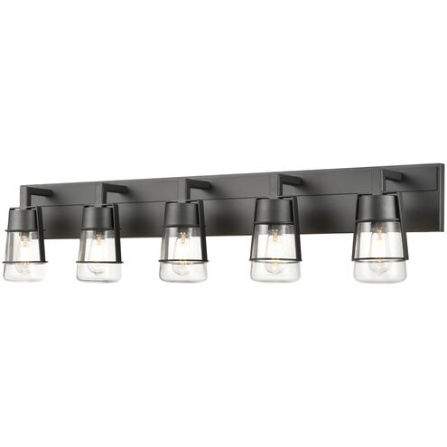 Lake Of The Woods 5 Light 37.75 inch Graphite Bath Vanity Wall Light